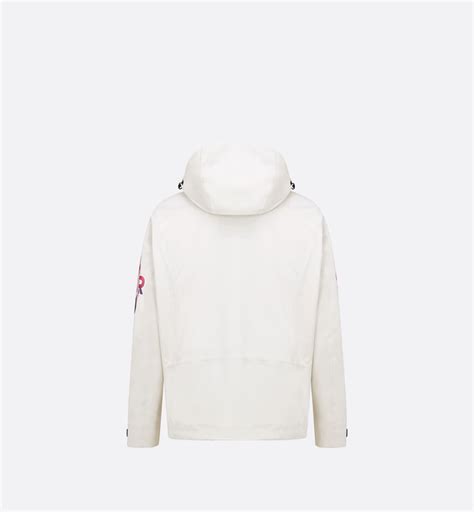 DIOR AND DESCENTE Shell Jacket White Technical Canvas